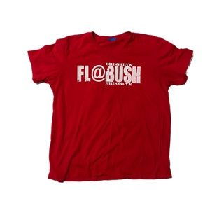 Vintage 37 Deep T Shirt, Size Large Men, Red, White